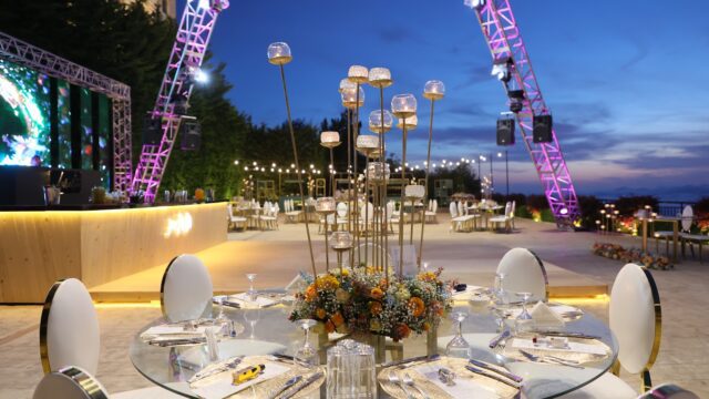 a table set up for a party