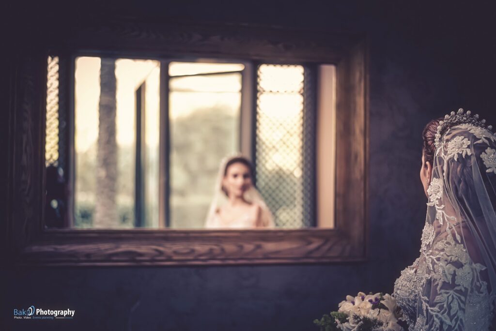 a woman in a wedding dress