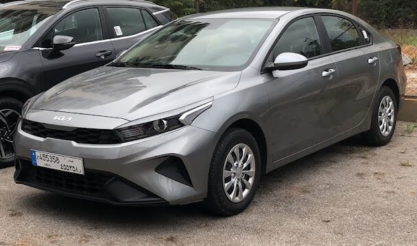 a car parked in a parking lot