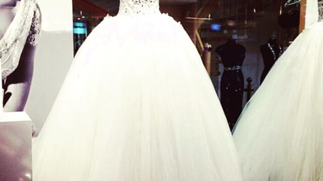 a mannequins in a wedding dress