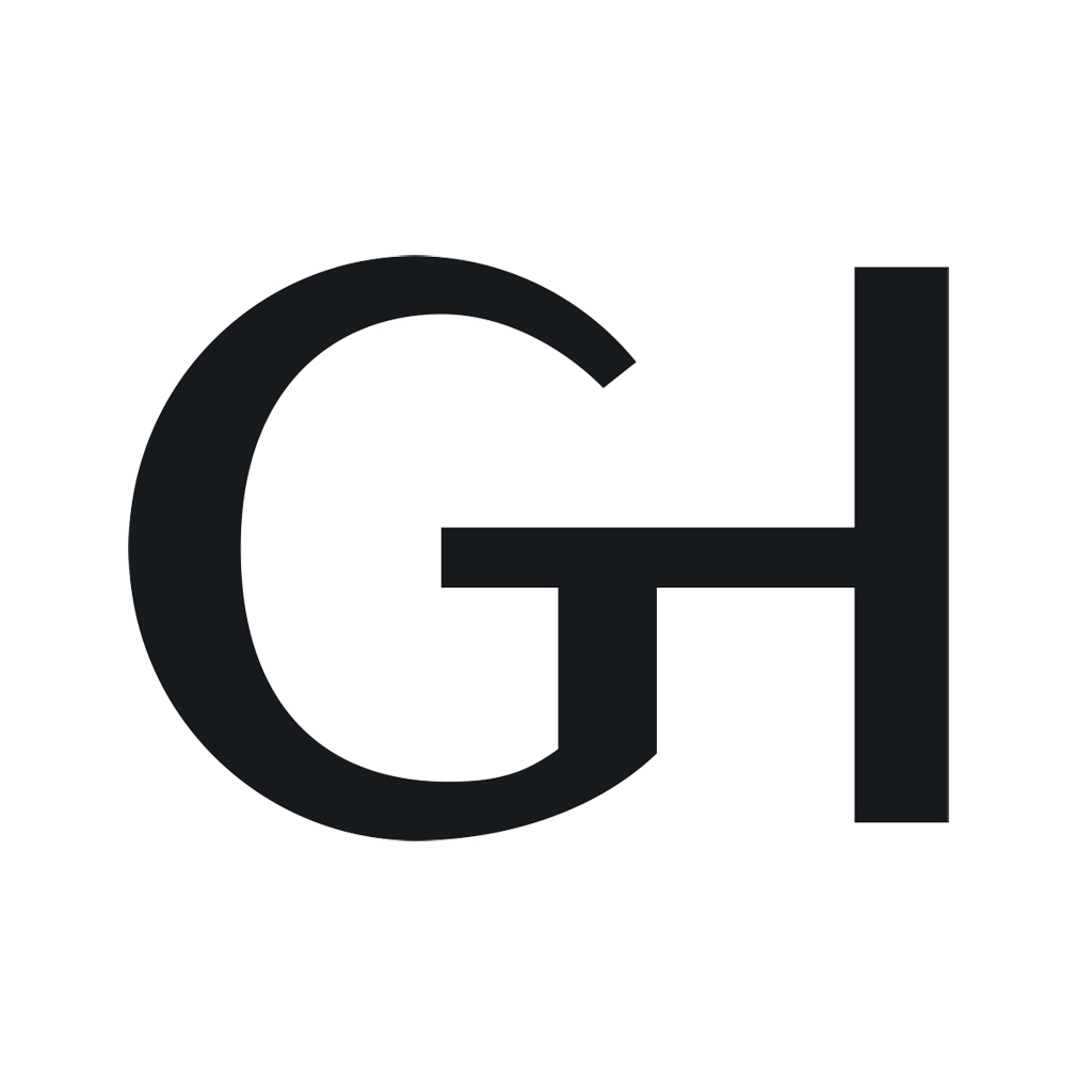 a black letter g and h