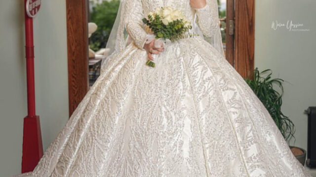 a person in a wedding dress