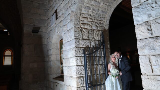 a man and woman posing for a picture