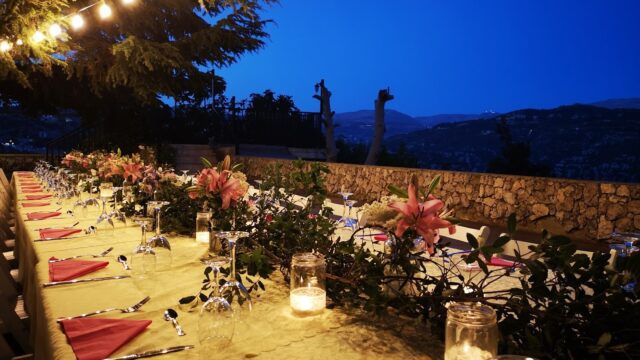 a table set for a dinner party