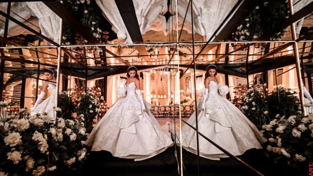 a woman in a wedding dress