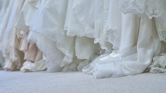 a group of white dresses