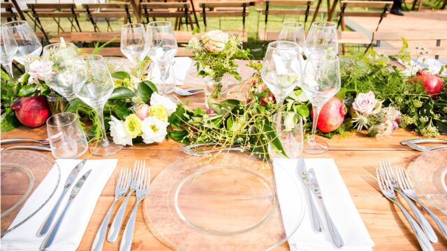 a table set for a party