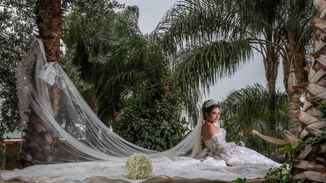 a woman in a wedding dress