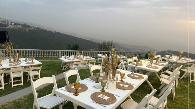 a table set up for a party