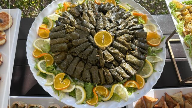 a plate of food on a table