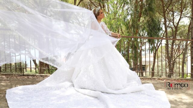 a woman in a wedding dress