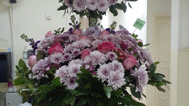 a large bouquet of flowers