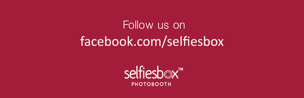 a red background with white text featuring the keyword "Selfiesbox Photobooth".
