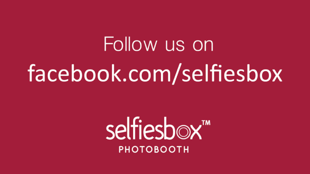 a red background with white text featuring the keyword "Selfiesbox Photobooth".