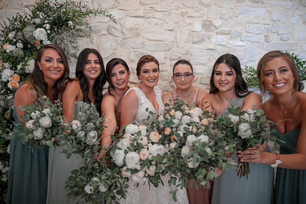 a group of women posing for a picture