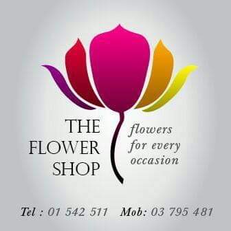 a logo for a flower shop