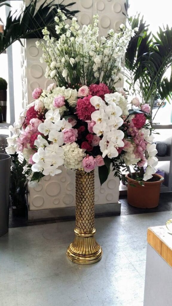 a large bouquet of flowers