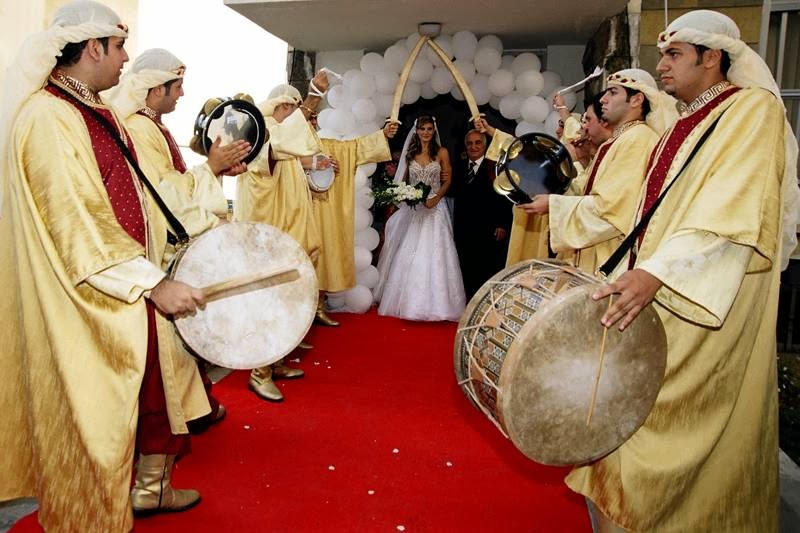 a group of people playing drums