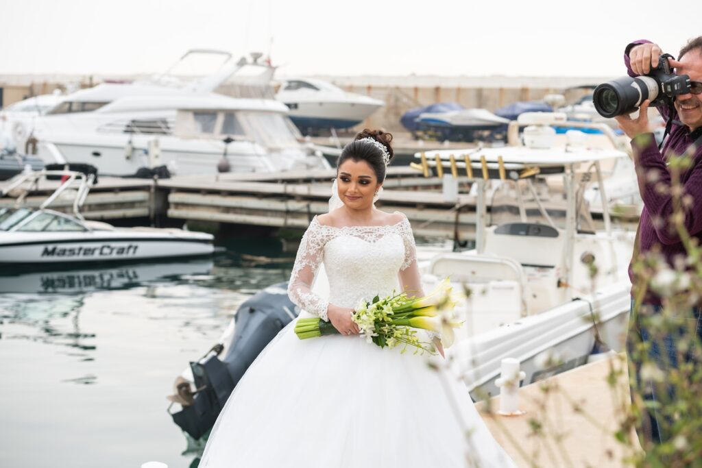 a woman in a wedding dress