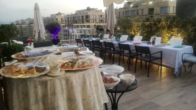 "Chaaya's Services provided a table set up for a party."