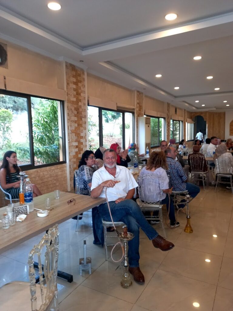 a group of people sitting at tables