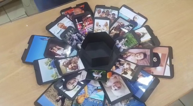 a black box with pictures on it