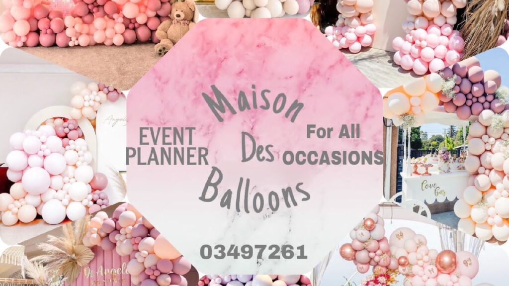 A Maison des ballons collage of balloons.