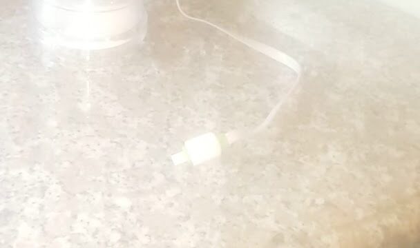 a water bottle on a counter