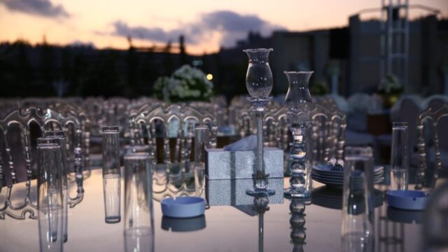 a table set up for a party