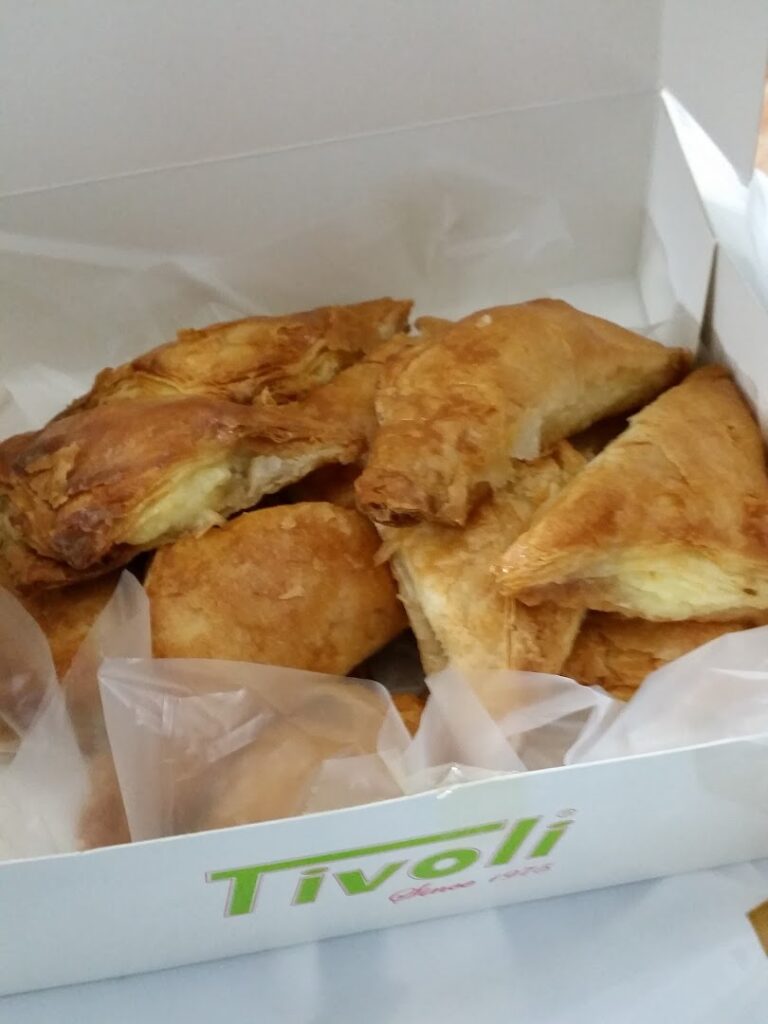 A box of Tivoli sweets pastries.
